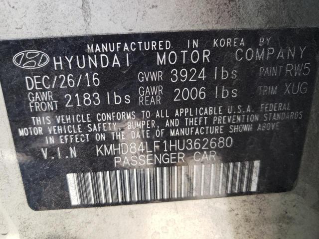 Photo 9 VIN: KMHD84LF1HU362680 - HYUNDAI ELANTRA SE 