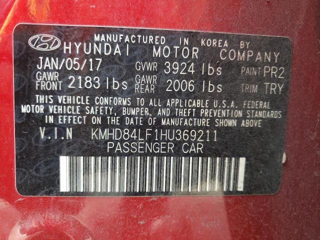 Photo 9 VIN: KMHD84LF1HU369211 - HYUNDAI ELANTRA SE 