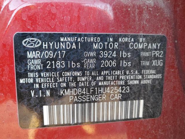 Photo 12 VIN: KMHD84LF1HU425423 - HYUNDAI ELANTRA SE 