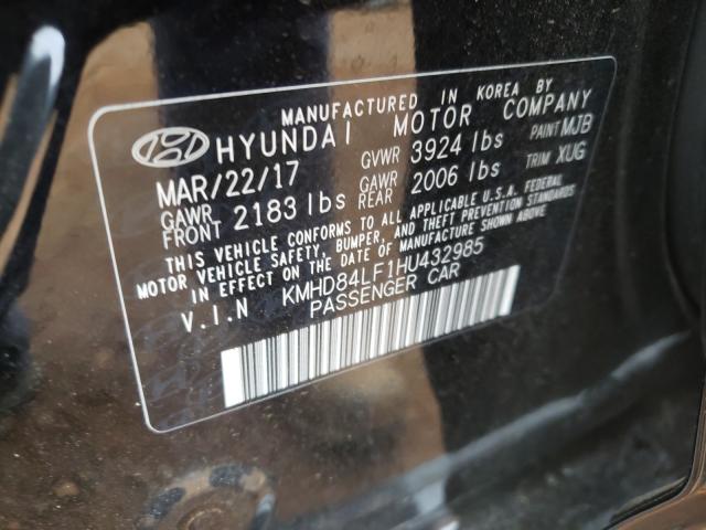 Photo 9 VIN: KMHD84LF1HU432985 - HYUNDAI ELANTRA SE 