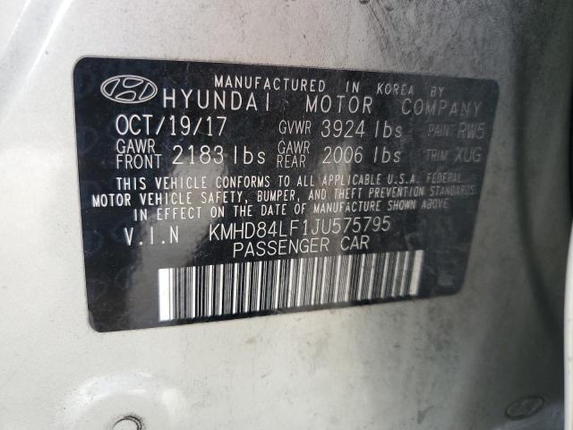 Photo 12 VIN: KMHD84LF1JU575795 - HYUNDAI ELANTRA 