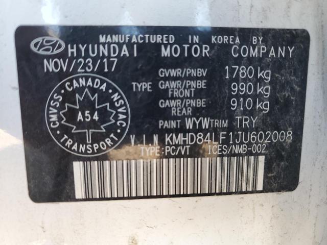 Photo 11 VIN: KMHD84LF1JU602008 - HYUNDAI ELANTRA SE 