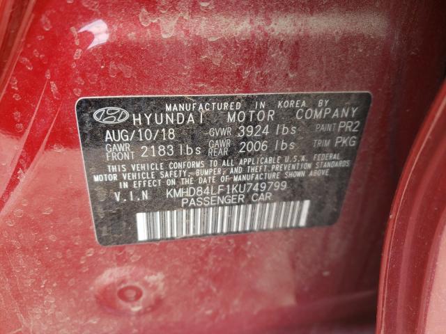 Photo 9 VIN: KMHD84LF1KU749799 - HYUNDAI ELANTRA SE 