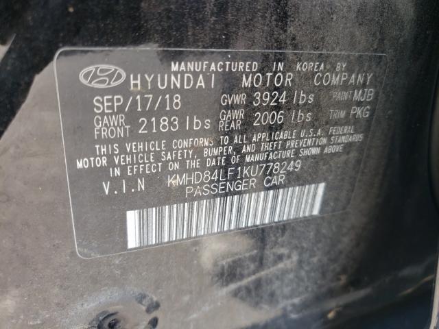 Photo 9 VIN: KMHD84LF1KU778249 - HYUNDAI ELANTRA SE 