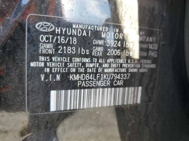 Photo 12 VIN: KMHD84LF1KU794337 - HYUNDAI ELANTRA 