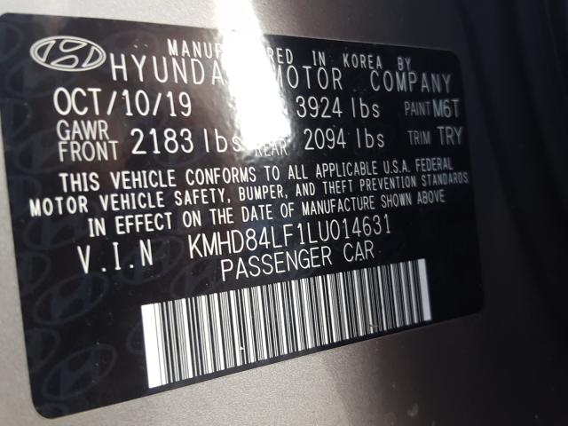 Photo 9 VIN: KMHD84LF1LU014631 - HYUNDAI ELANTRA SE 