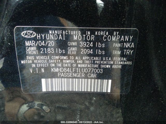 Photo 8 VIN: KMHD84LF1LU077003 - HYUNDAI ELANTRA 