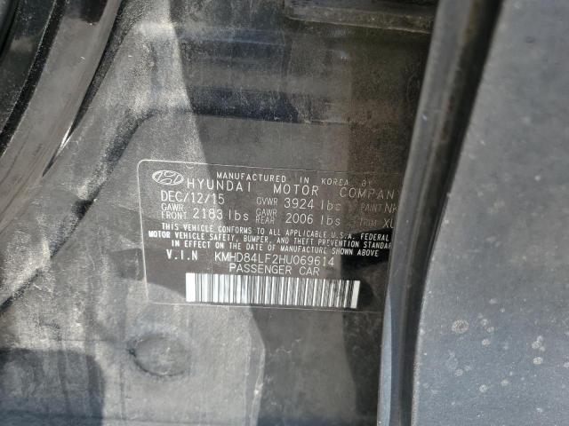 Photo 12 VIN: KMHD84LF2HU069614 - HYUNDAI ELANTRA SE 