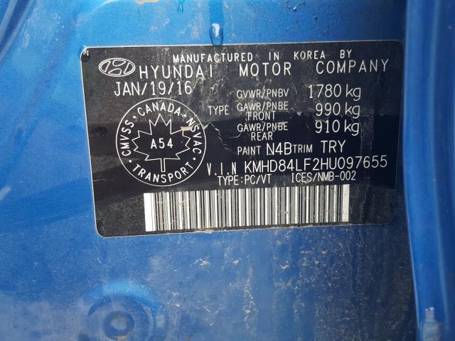 Photo 9 VIN: KMHD84LF2HU097655 - HYUNDAI ELANTRA SE 