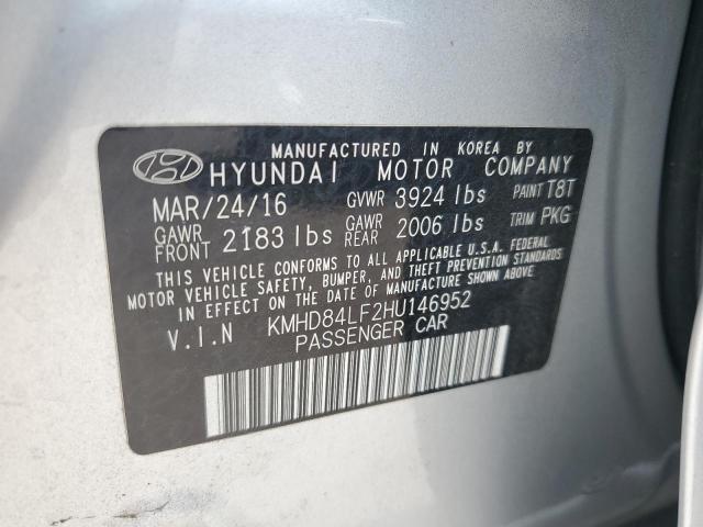 Photo 11 VIN: KMHD84LF2HU146952 - HYUNDAI ELANTRA SE 