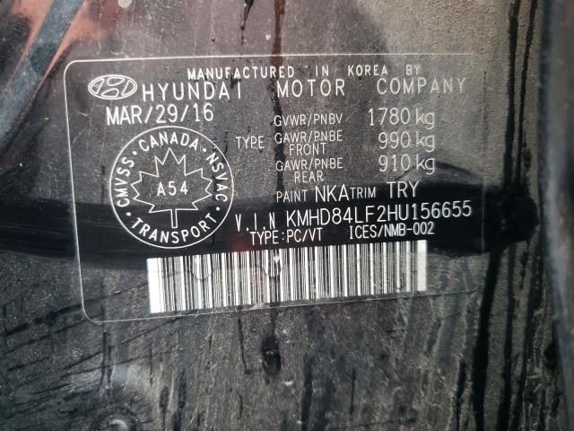 Photo 9 VIN: KMHD84LF2HU156655 - HYUNDAI ELANTRA SE 