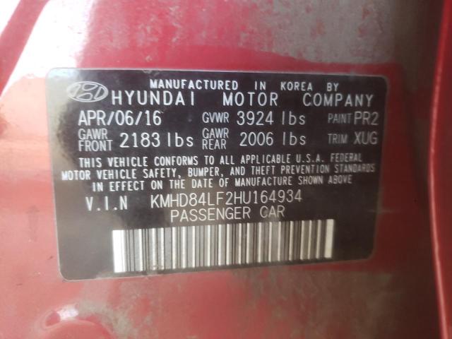 Photo 9 VIN: KMHD84LF2HU164934 - HYUNDAI ELANTRA SE 