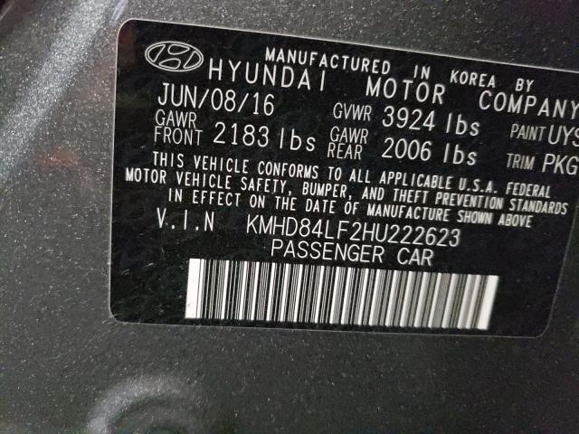 Photo 9 VIN: KMHD84LF2HU222623 - HYUNDAI ELANTRA SE 