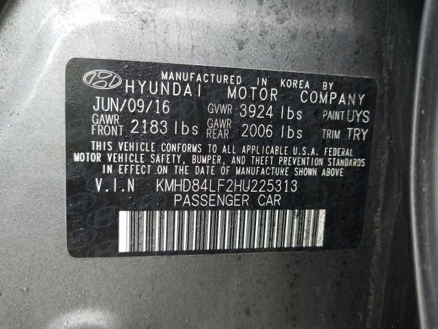 Photo 9 VIN: KMHD84LF2HU225313 - HYUNDAI ELANTRA SE 