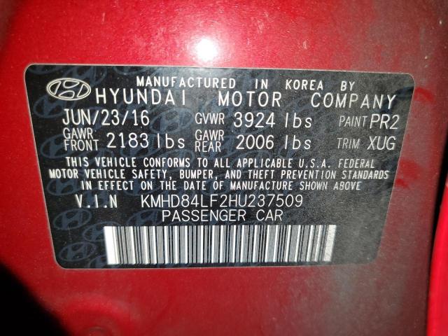 Photo 11 VIN: KMHD84LF2HU237509 - HYUNDAI ELANTRA 