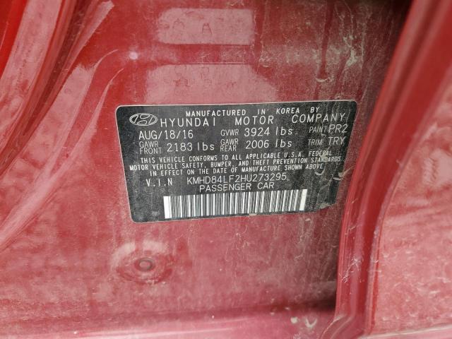 Photo 12 VIN: KMHD84LF2HU273295 - HYUNDAI ELANTRA SE 