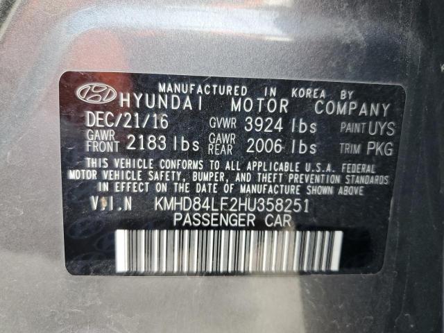 Photo 11 VIN: KMHD84LF2HU358251 - HYUNDAI ELANTRA 