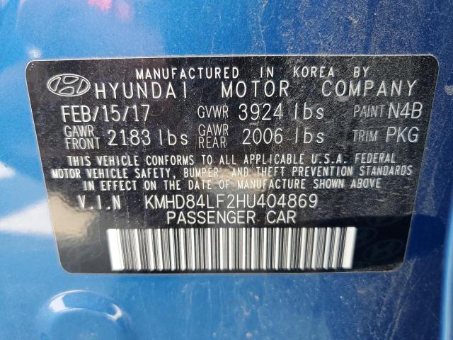 Photo 12 VIN: KMHD84LF2HU404869 - HYUNDAI ELANTRA SE 