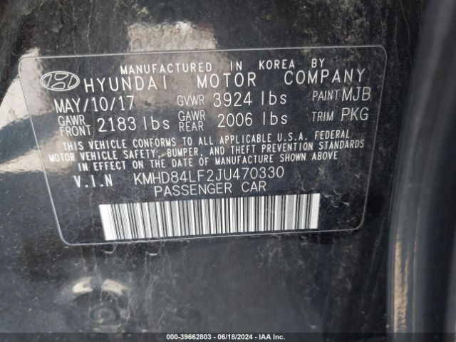 Photo 8 VIN: KMHD84LF2JU470330 - HYUNDAI ELANTRA 