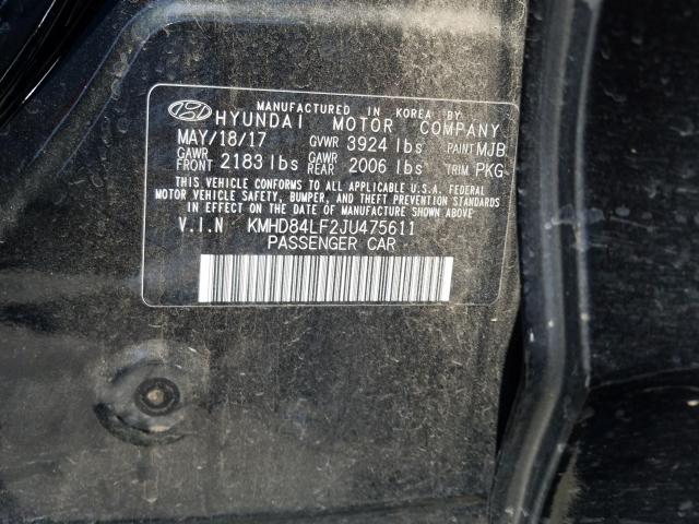 Photo 9 VIN: KMHD84LF2JU475611 - HYUNDAI ELANTRA 