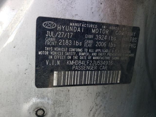 Photo 11 VIN: KMHD84LF2JU534916 - HYUNDAI ELANTRA SE 