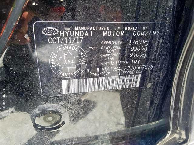 Photo 8 VIN: KMHD84LF2JU567978 - HYUNDAI ELANTRA SE 