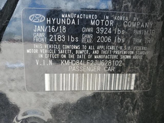 Photo 11 VIN: KMHD84LF2JU628102 - HYUNDAI ELANTRA SE 