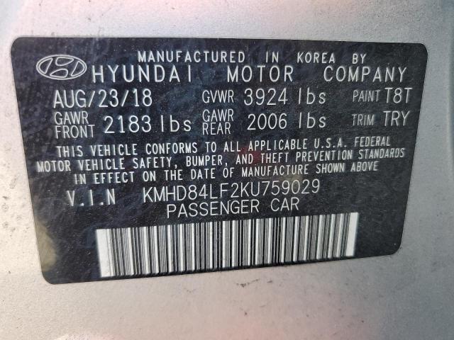 Photo 11 VIN: KMHD84LF2KU759029 - HYUNDAI ELANTRA SE 