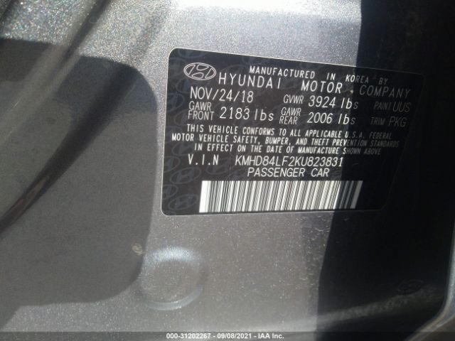 Photo 8 VIN: KMHD84LF2KU823831 - HYUNDAI ELANTRA 