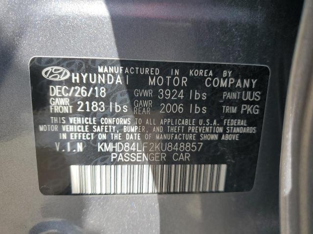 Photo 9 VIN: KMHD84LF2KU848857 - HYUNDAI ELANTRA SE 