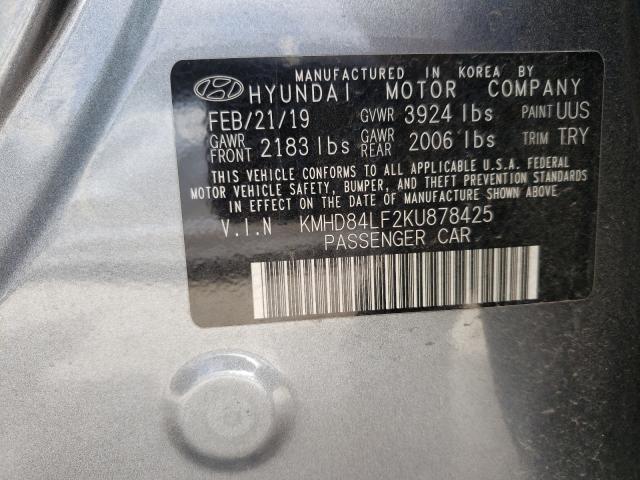 Photo 9 VIN: KMHD84LF2KU878425 - HYUNDAI ELANTRA SE 