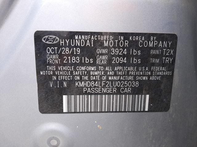 Photo 9 VIN: KMHD84LF2LU025038 - HYUNDAI ELANTRA SE 