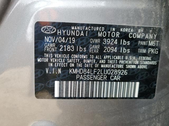 Photo 12 VIN: KMHD84LF2LU028926 - HYUNDAI ELANTRA SE 