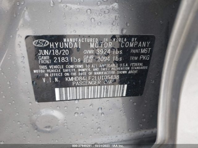 Photo 8 VIN: KMHD84LF2LU105438 - HYUNDAI ELANTRA 