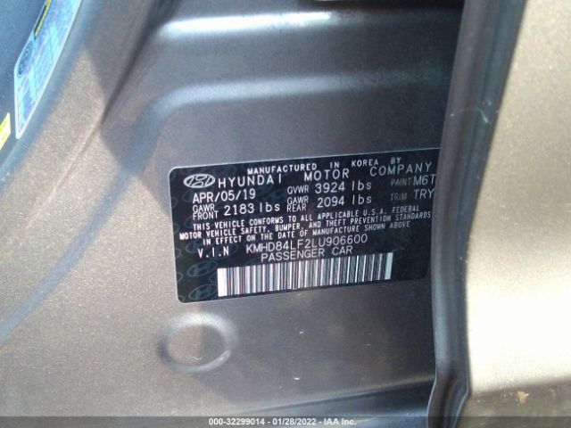 Photo 8 VIN: KMHD84LF2LU906600 - HYUNDAI ELANTRA 