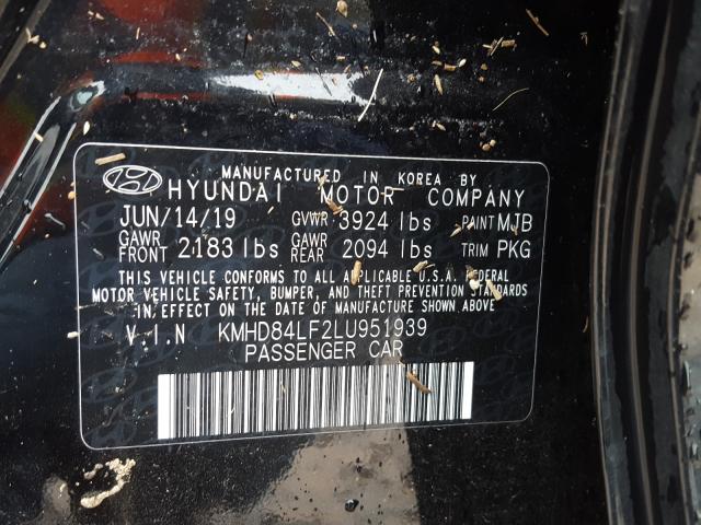 Photo 9 VIN: KMHD84LF2LU951939 - HYUNDAI ELANTRA SE 