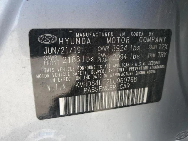 Photo 11 VIN: KMHD84LF2LU960768 - HYUNDAI ELANTRA SE 