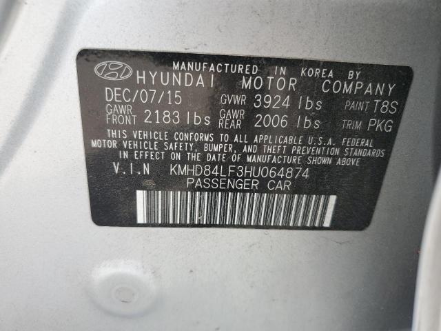 Photo 11 VIN: KMHD84LF3HU064874 - HYUNDAI ELANTRA 