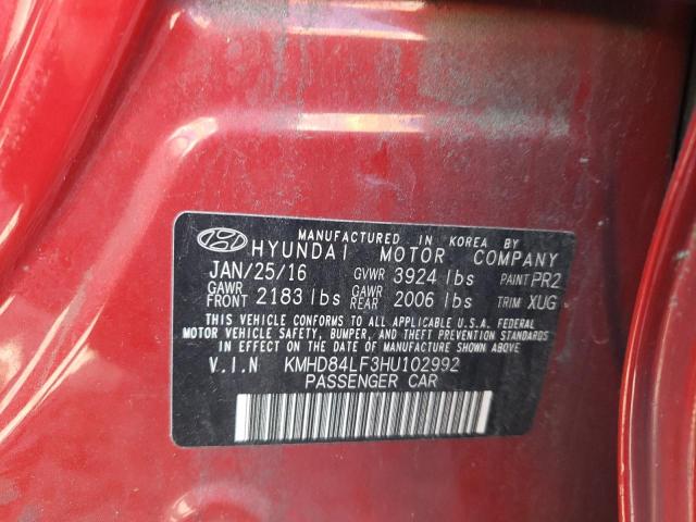 Photo 11 VIN: KMHD84LF3HU102992 - HYUNDAI ELANTRA SE 