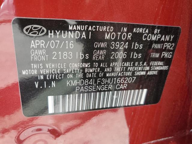 Photo 11 VIN: KMHD84LF3HU166207 - HYUNDAI ELANTRA SE 