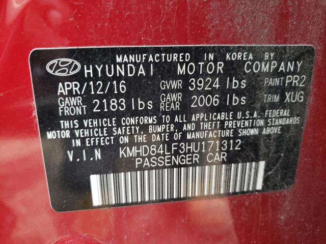 Photo 9 VIN: KMHD84LF3HU171312 - HYUNDAI ELANTRA SE 