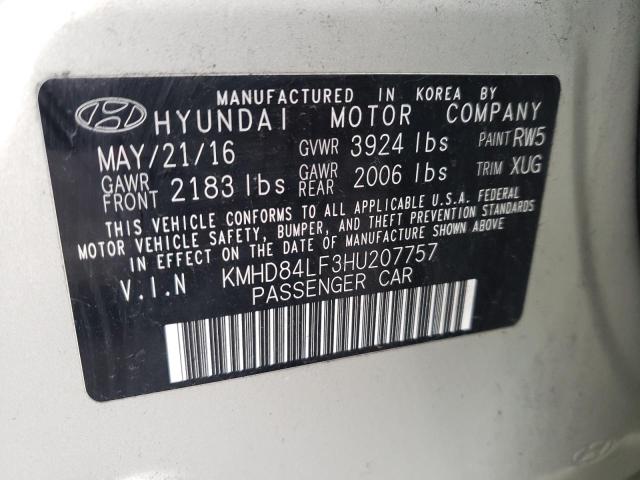 Photo 9 VIN: KMHD84LF3HU207757 - HYUNDAI ELANTRA SE 