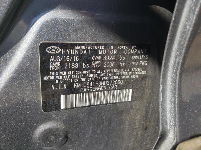 Photo 9 VIN: KMHD84LF3HU272060 - HYUNDAI ELANTRA SE 