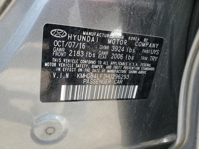 Photo 12 VIN: KMHD84LF3HU296293 - HYUNDAI ELANTRA SE 