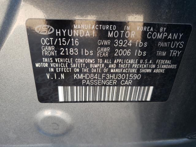 Photo 9 VIN: KMHD84LF3HU301590 - HYUNDAI ELANTRA SE 