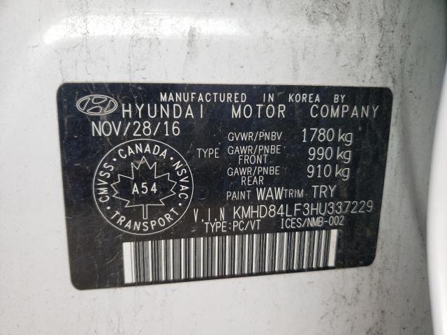 Photo 12 VIN: KMHD84LF3HU337229 - HYUNDAI ELANTRA SE 