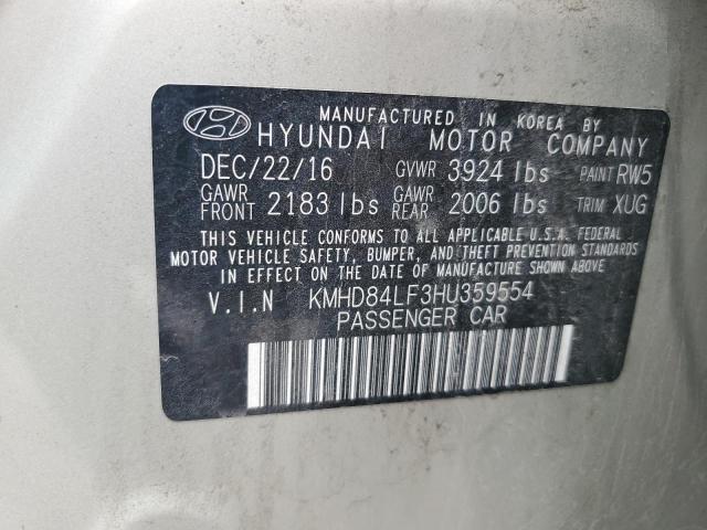 Photo 11 VIN: KMHD84LF3HU359554 - HYUNDAI ELANTRA 