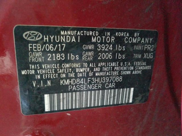 Photo 9 VIN: KMHD84LF3HU397088 - HYUNDAI ELANTRA SE 