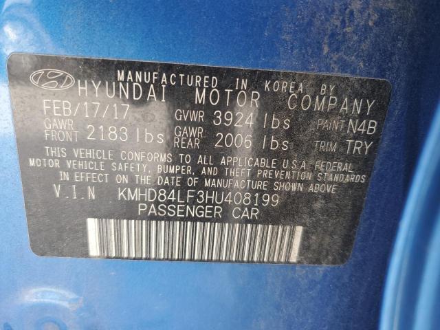 Photo 11 VIN: KMHD84LF3HU408199 - HYUNDAI ELANTRA SE 