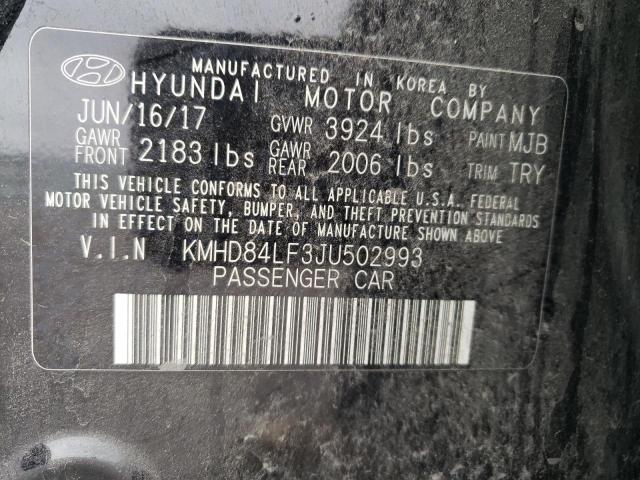 Photo 11 VIN: KMHD84LF3JU502993 - HYUNDAI ELANTRA 